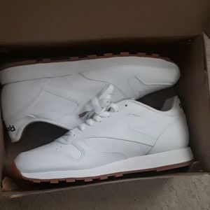 All White Classic Reeboks